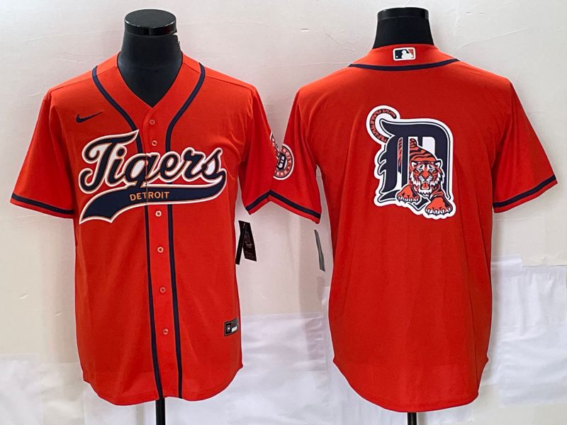 Men Detroit Tigers Blank Orange Joint Name 2025 Nike MLB Jersey style 4